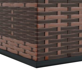 Garten-Kissenbox PE Rattan 100x49x103,5 cm Braun