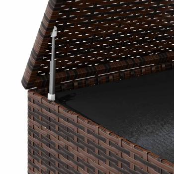 Garten-Kissenbox PE Rattan 100x49x103,5 cm Braun