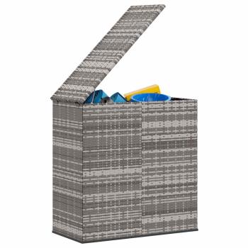 Garten-Kissenbox PE Rattan 100x49x103,5 cm Grau