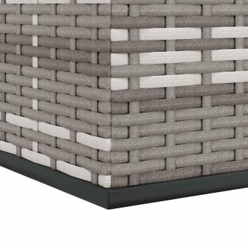 Garten-Kissenbox PE Rattan 100x49x103,5 cm Grau