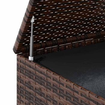 Garten-Kissenbox PE Rattan 100x97,5x104 cm Braun