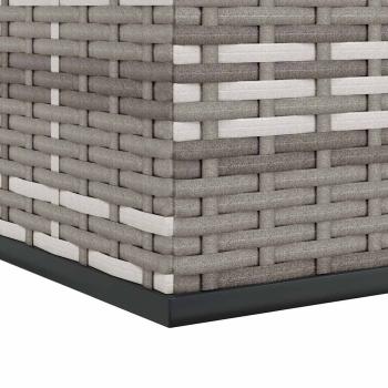 Garten-Kissenbox PE Rattan 100x97,5x104 cm Grau