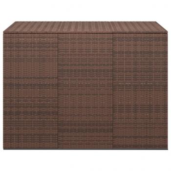 Garten-Kissenbox PE Rattan 145x100x103 cm Braun