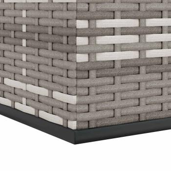 Garten-Kissenbox PE Rattan 291x100,5x104 cm Grau
