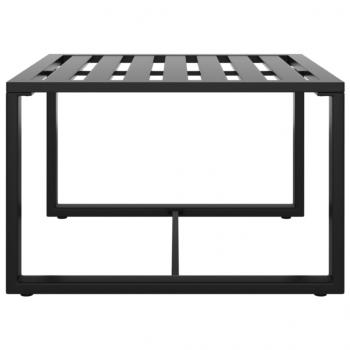 3-tlg. Garten-Sofagarnitur mit Kissen Aluminium Anthrazit