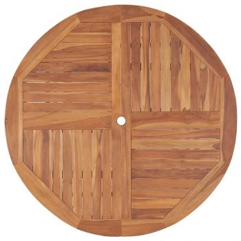 Garten-Esstisch Ø110x75 cm Massivholz Teak 