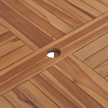Garten-Esstisch Ø110x75 cm Massivholz Teak 