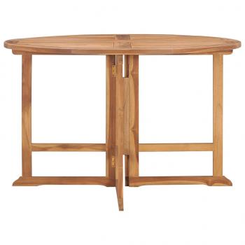 Garten-Esstisch Klappbar Ø110x75 cm Massivholz Teak