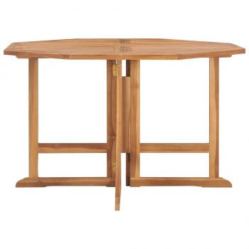 Garten-Esstisch Klappbar 110x110x75 cm Massivholz Teak