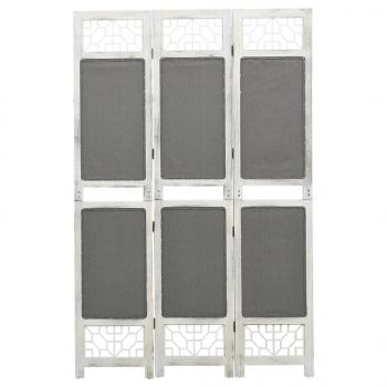 ARDEBO.de - 3-tlg. Raumteiler Grau 105x165 cm Stoff