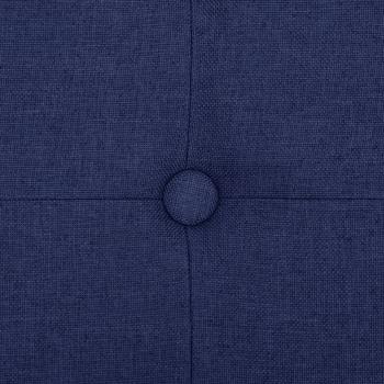 Faltbare Sitzbank mit Stauraum Blau Leinenoptik