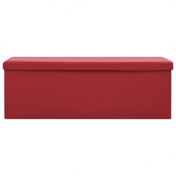 Faltbare Sitzbank mit Stauraum Weinrot PVC