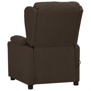 Massagesessel Dunkelbraun Stoff