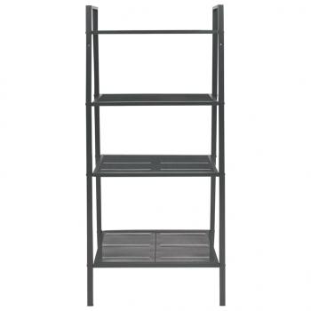 Bücherregal in Leiterform 4 Fächer Metall Anthrazit