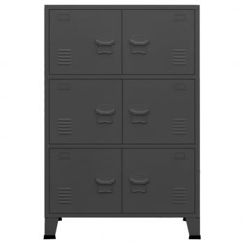 Lagerschrank Industrial Anthrazit 75x40x115 cm Metall