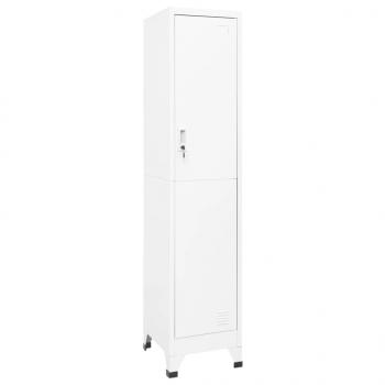 ARDEBO.de - Schließfachschrank Weiß 38x45x180 cm Stahl