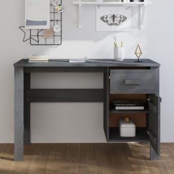 ARDEBO.de - Schreibtisch HAMAR Dunkelgrau 113x50x75 cm Massivholz Kiefer