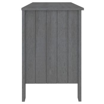 Schreibtisch HAMAR Dunkelgrau 113x50x75 cm Massivholz Kiefer