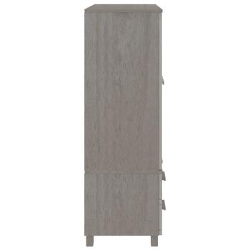 Kleiderschrank HAMAR Hellgrau 99x45x137 cm Massivholz Kiefer