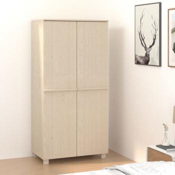 ARDEBO.de - Kleiderschrank HAMAR Honigbraun 89x50x180 cm Massivholz Kiefer