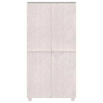 Kleiderschrank HAMAR Weiß 89x50x180 cm Massivholz Kiefer