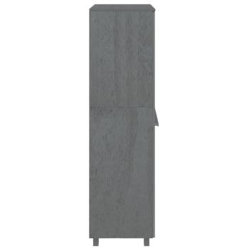 ARDEBO.de - Kleiderschrank HAMAR Dunkelgrau 89x50x180 cm Massivholz Kiefer