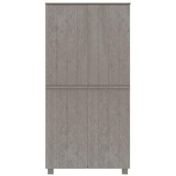 Kleiderschrank HAMAR Hellgrau 89x50x180 cm Massivholz Kiefer