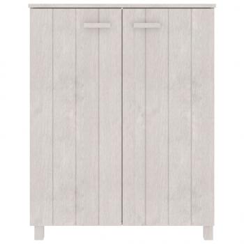 Schuhschrank HAMAR Weiß 85x40x108 cm Massivholz Kiefer