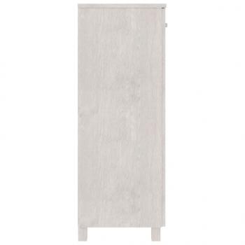 Schuhschrank HAMAR Weiß 85x40x108 cm Massivholz Kiefer