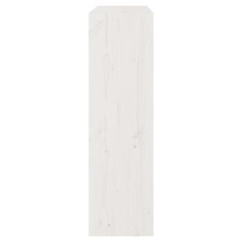 Bücherregal/Raumteiler Weiß 80x30x103,5 cm Massivholz Kiefer