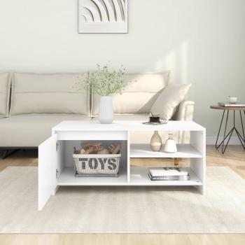 Couchtisch Weiß 102x50x45 cm Holzwerkstoff