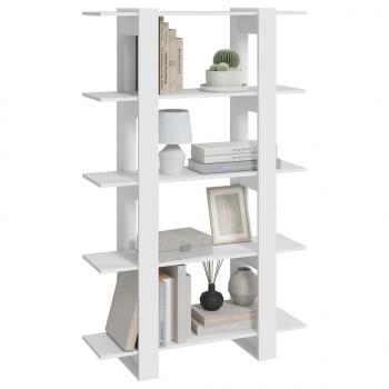ARDEBO.de - Bücherregal/Raumteiler Weiß 100×30×160 cm