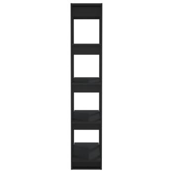 Bücherregal/Raumteiler Schwarz 80x30x160 cm Holzwerkstoff