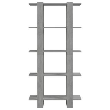 ARDEBO.de - Bücherregal/Raumteiler Betongrau 80x30x160 cm Holzwerkstoff