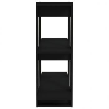 Bücherregal/Raumteiler Schwarz 80x30x87 cm