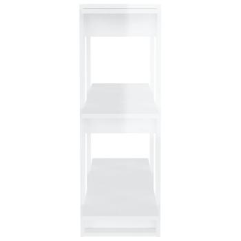 Bücherregal/Raumteiler Hochglanz-Weiß 80x30x87 cm