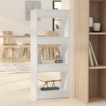 ARDEBO.de - Bücherregal/Raumteiler Weiß 40x30x103 cm Holzwerkstoff