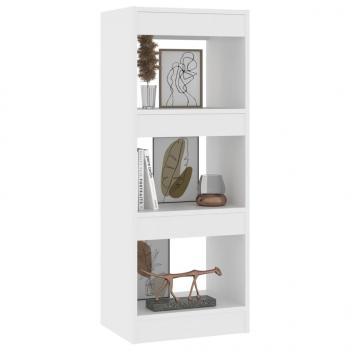Bücherregal/Raumteiler Weiß 40x30x103 cm Holzwerkstoff