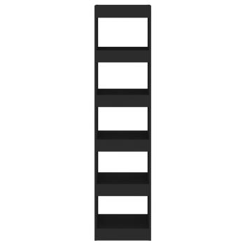 Bücherregal/Raumteiler Schwarz 40x30x166 cm