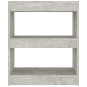 Bücherregal/Raumteiler Betongrau 60x30x72 cm