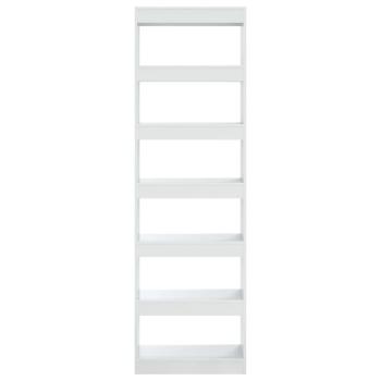 Bücherregal/Raumteiler Hochglanz-Weiß 60x30x198 cm