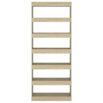 Bücherregal/Raumteiler Sonoma-Eiche 80x30x198 cm Holzwerkstoff