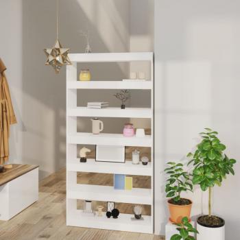 ARDEBO.de - Bücherregal/Raumteiler Weiß 100×30×198 cm Holzwerkstoff