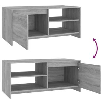 Couchtisch Grau Sonoma 102x50x45 cm Holzwerkstoff