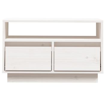 TV-Schrank Weiß 60x35x37 cm Massivholz Kiefer