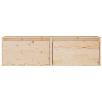 Wandschränke 2 Stk. 60x30x35 cm Massivholz Kiefer