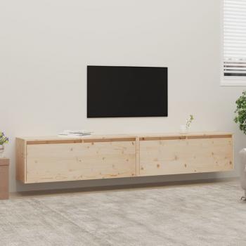 ARDEBO.de - Wandschränke 2 Stk. 100x30x35 cm Massivholz Kiefer