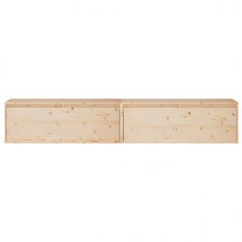 Wandschränke 2 Stk. 100x30x35 cm Massivholz Kiefer