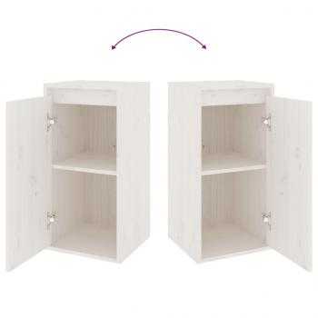 Wandschrank Weiß 30x30x60 cm Massivholz Kiefer
