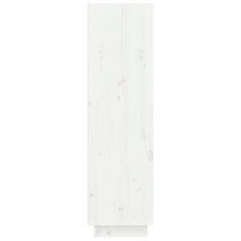 Schuhregal Weiß 60x34x105 cm Massivholz Kiefer